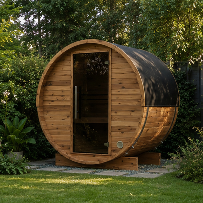 Illustrationsfoto af en sauna