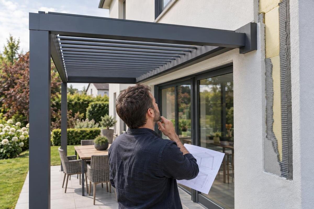 Pergola på udvendigt isoleret facade: Det skal afklares