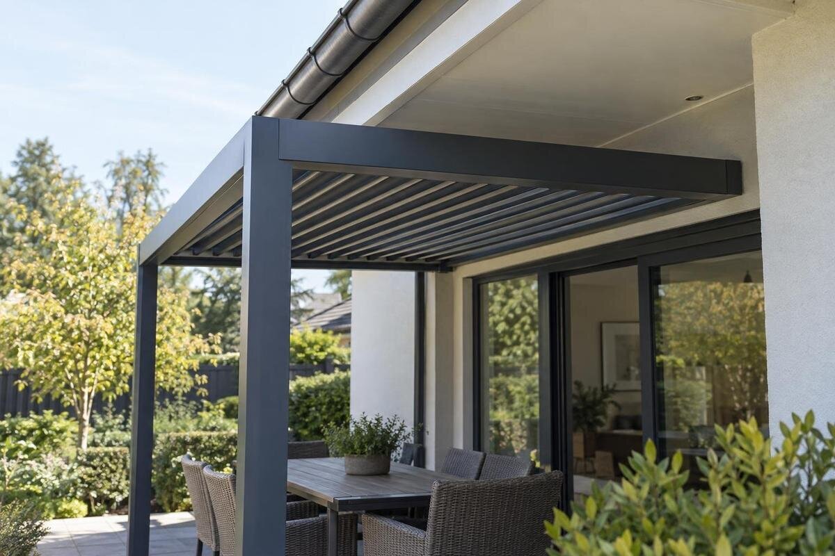 Kan en pergola stå under et lavt tagudhæng?