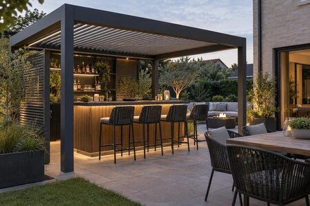 Sådan indretter du en pergola omkring havebaren