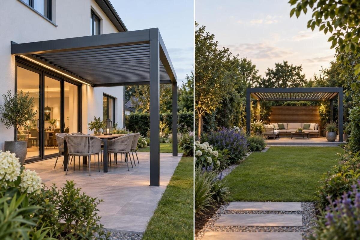 Pergola tæt på huset eller længere ude i haven?