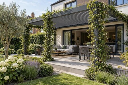 Klatreplanter ved aluminiumpergolaen: Det skal du afklare