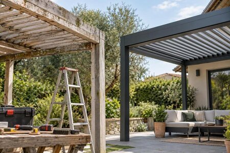 Skal en ældre pergola repareres eller udskiftes?