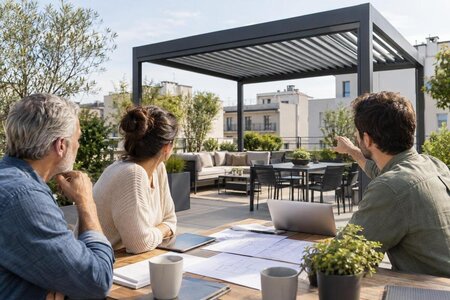 Pergola på fælles terrasse: Planlægning og ansvar