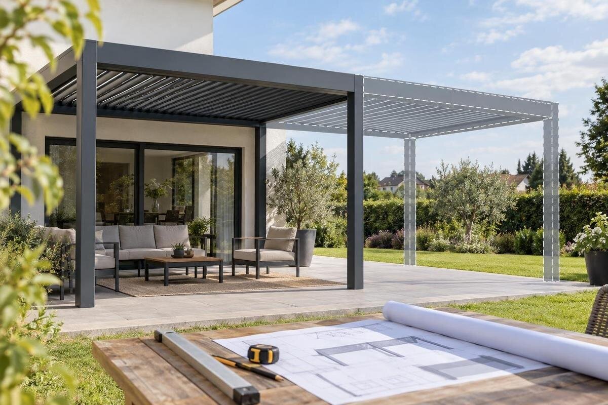 Kan en pergola udvides med en ekstra sektion senere?