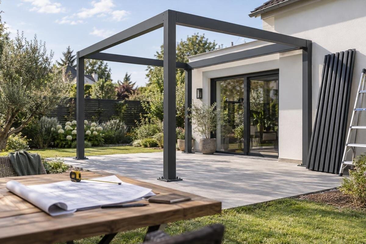 Pergola i etaper: Kan fundamentet laves før taget?