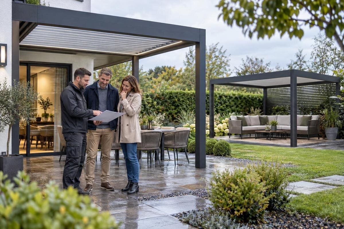 Køb af pergola med montering: Sammenlign tilbud på samme grundlag