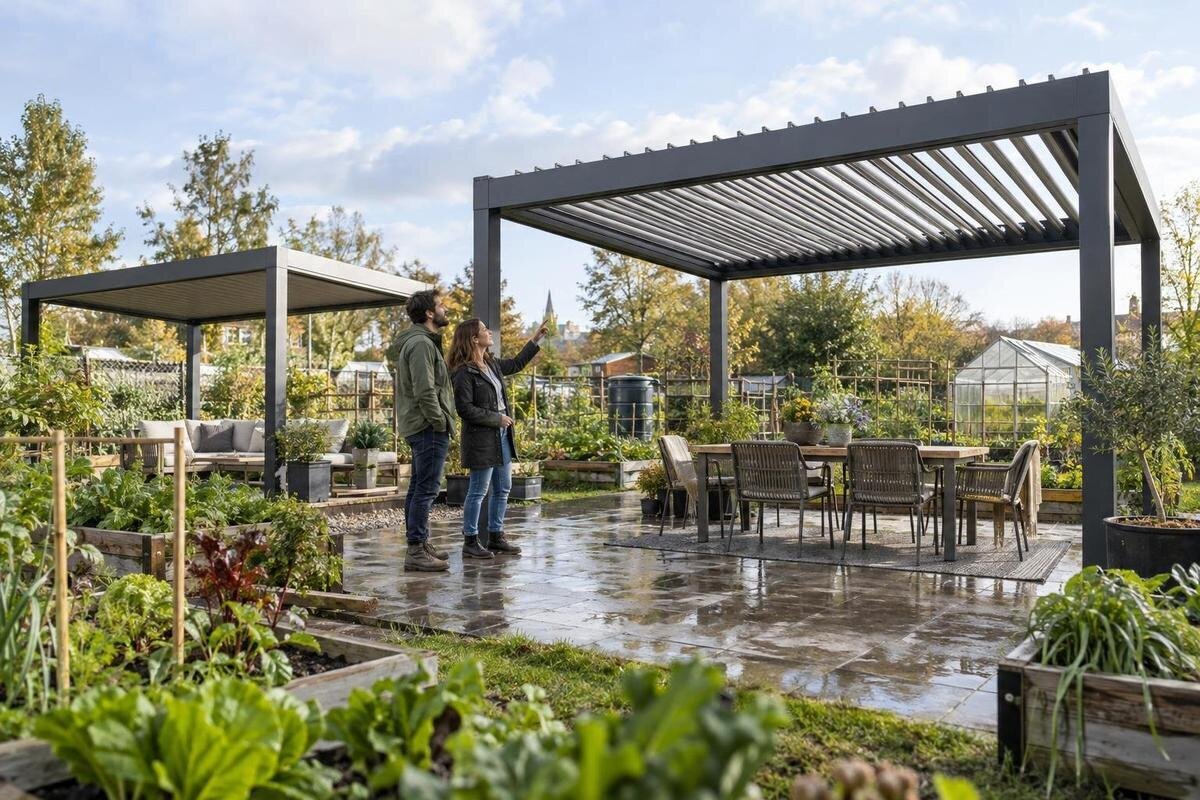 Køb af en bioklimatisk pergola: Sådan vurderer du det justerbare tag