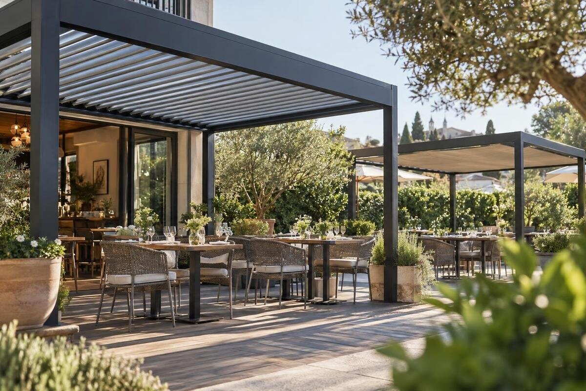 Guide til køb af pergola til café- eller restaurantterrasse