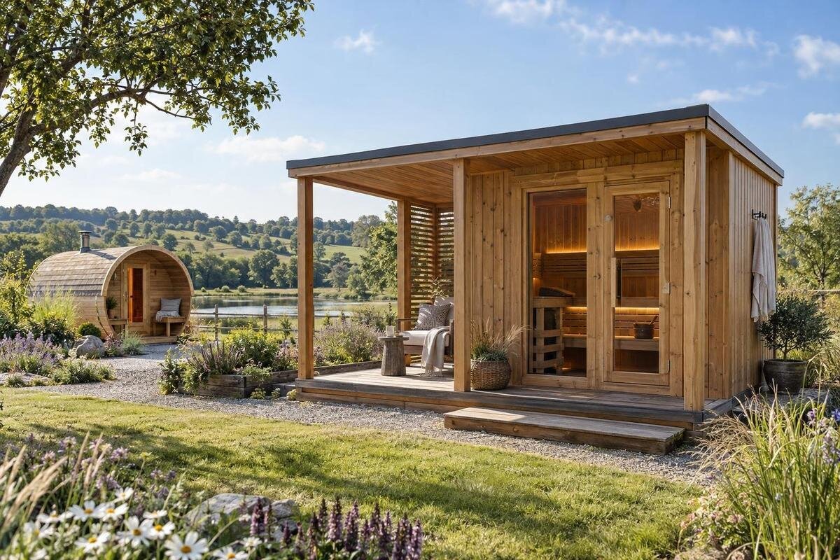 Guide til køb af sauna med overdækket indgang eller terrasse