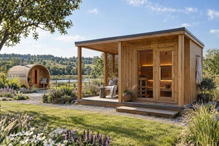 Guide til køb af sauna med overdækket indgang eller terrasse