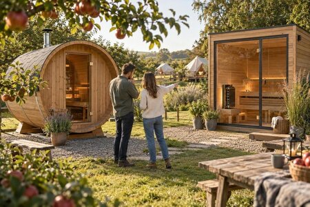 Køb af sauna til glamping: spørgsmål før valg af model til privat brug