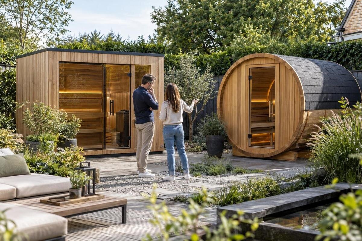 Køb af sauna som del af et wellnessområde i haven