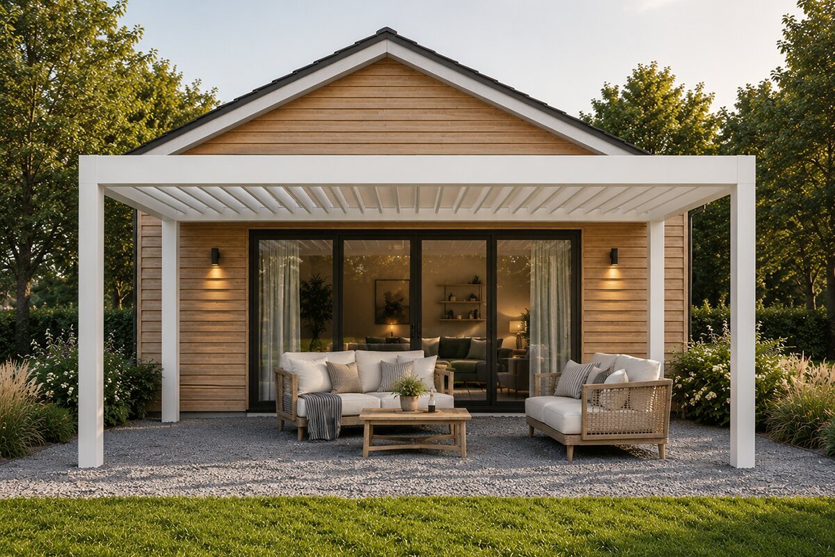 Moderne pergola til terrasse og have i Danmark | Luxvinduer