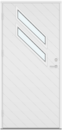 Profilpanel med diagonale linjer og 2 diagonale glas