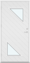 Profilpanel med diagonale linjer og 2 trekantede glas