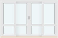 4 rammer med 1 glasdelende sprosse