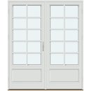 2 rammer med panel og 4 vandrette og 1 lodret sprosse
