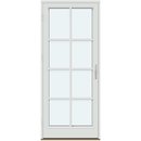 1 ramme med glas og 3 vandrette og 1 lodret sprosse