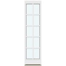 1 ramme med glas og 4 vandrette og 1 lodret sprosse