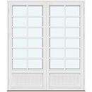 2 rammer med panel og 5 vandrette og 1 lodret sprosse