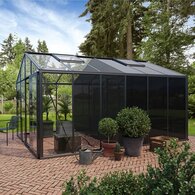 Drivhus i aluminium med opbevaring Limited edition