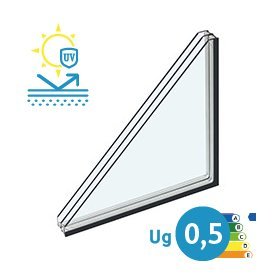 36mm 3-lags rude Super LowE 1.0 belægning med varm kant (CHR)