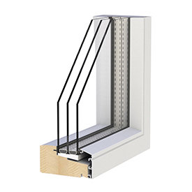 Fyr fra midten af træ + Aluminium